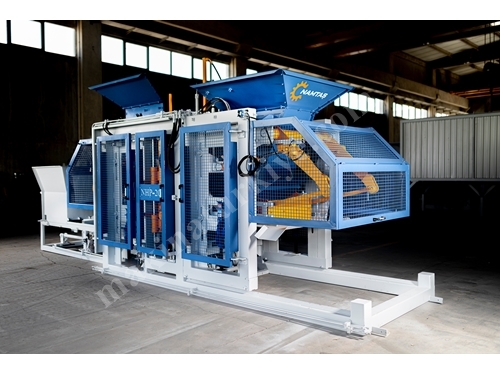 Fully Automatic 25 Pieces / Mold Concrete Block Brick and Paver Stone Production Machine