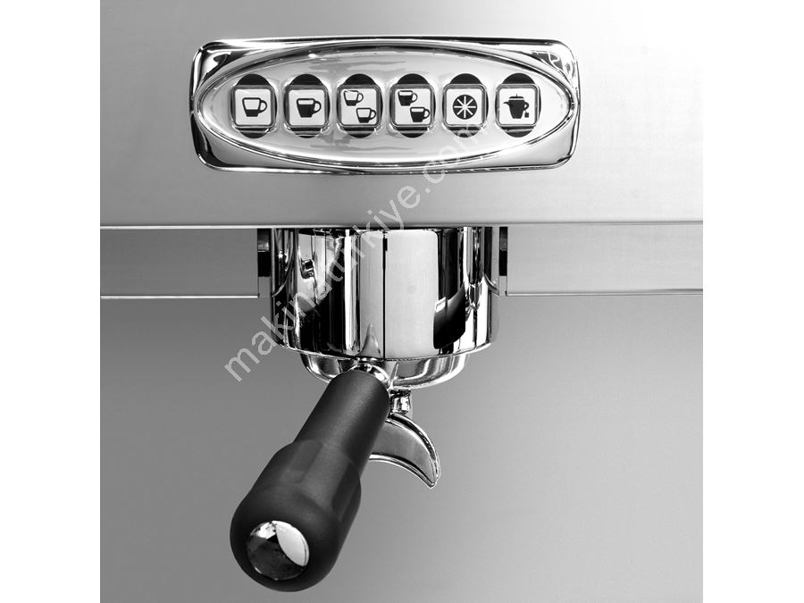 1-Gruppen Graue Semi-Automatische Cappuccino- und Espresso-Kaffeemaschine