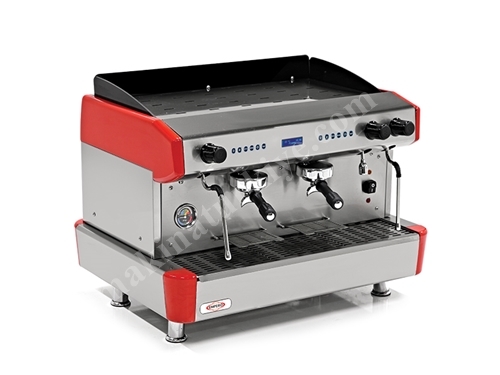 2 Grup Otomatik Gri Capuccino Espresso Kahve Makinesi