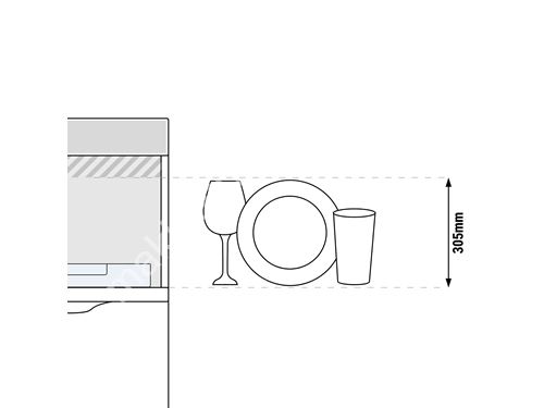 500 Plates/Hour Full Set Undercounter Dishwasher