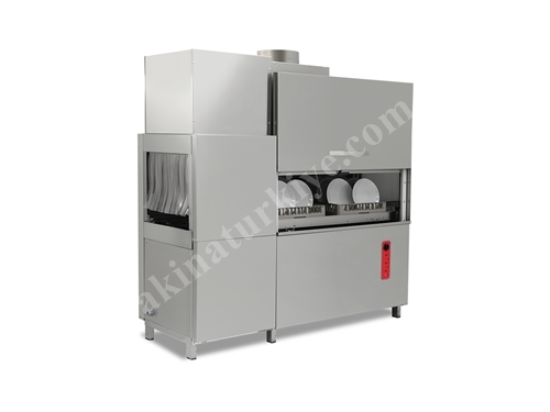 2200 Plates / Hour Dishwashing Machine with Right-Side Drying Tunnel Conveyor