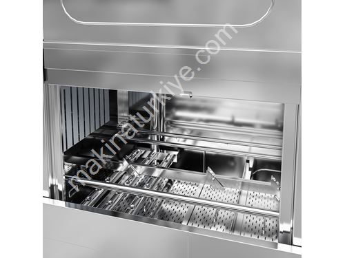 2200 Plates / Hour Dishwashing Machine with Right-Side Drying Tunnel Conveyor