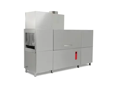 2200 Plates / Hour Dishwashing Machine with Left-Side Drying Tunnel Conveyor