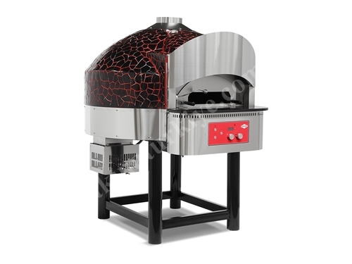 Ø 300 mm 6 Pizza 75 Pizzas/Hour Gas Rotating Base Pizza Oven