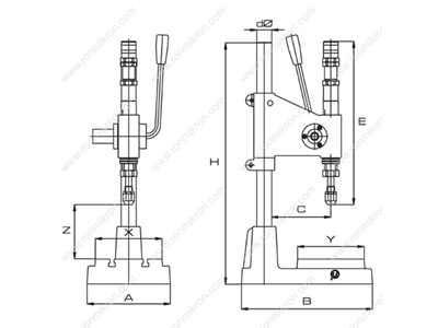 1/4" Impact Hand Press Skirt Bending Machine - 1