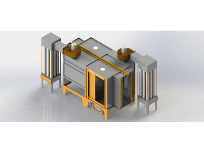 3 Filtreli Elektrostatik Toz Boya Kabini - 1