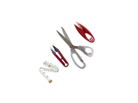 Hodbehod 23 cm Plastic Handle Fabric Cutting and Thread Cleaning Scissors Set - 0
