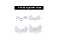 Hodbehod 4-Piece T-Shirt Alignment Centering Guide Ruler Plastic - 3