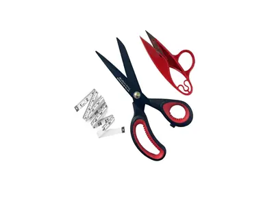 Black Large Professional Tailor Scissors with Plastic Handle 24 cm