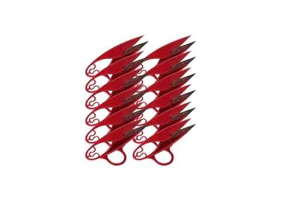 Набор из 12 штук ножниц для портных с защитой для пальцев и очистителем для текстильных нитей
