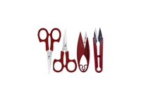 Embroidery Scissors Set 4-Piece Straight Tip Curved Tip Finger Thread Cleaning Scissors - 0