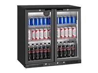 Барный холодильник с двумя дверями для бутылок емкостью 238 литров - 0