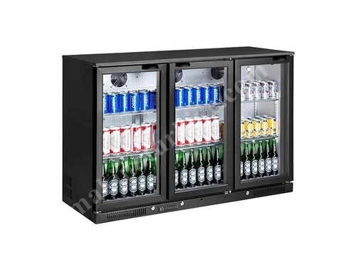 3 Door 338 Liter Bottle Cooler Bar Type Refrigerator