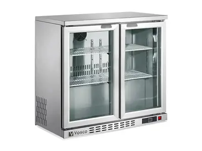 Réfrigérateur de Bar Gris à 2 Portes pour Bouteilles 238 Litres