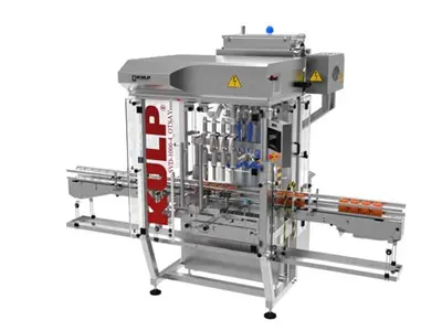Machine de remplissage de liquide volumétrique servo-moteur à 4 têtes 1000-5000 ml 2000 pcs/heure