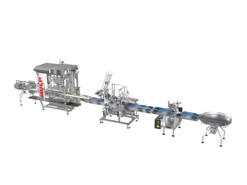 420 Units / Hour Bucket and Can Wide Packaging Liquid Filling Line