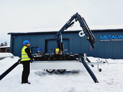 Grue remorquable articulée de 2400 kg (13 m) - 2