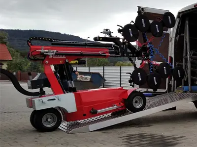 600 Kg Kaldırma Kapasiteli Tekerlekli Cam Taşıma Robotu