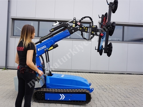 Robot de transport de verre sur rail avec capacité de levage de 800 kg (5,55 m)