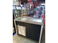150x70x125 cm Refrigerated Raw Meatball Counter - 2