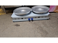 Stainless Steel 110X55 cm Countertop Double Tantuni Stove - 2