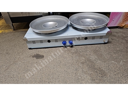 Stainless Steel 110X55 cm Countertop Double Tantuni Stove