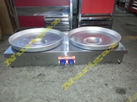 Stainless Steel 110X55 cm Countertop Double Tantuni Stove - 0