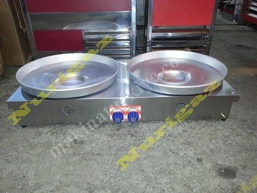 Stainless Steel 110X55 cm Countertop Double Tantuni Stove