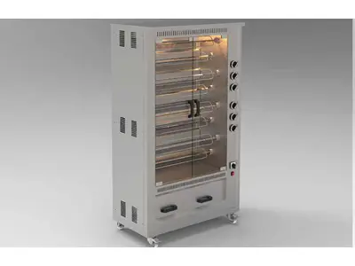 48-х шампурный вертикальный газовый жарочный автомат для цыплят
