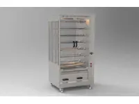 Rôtissoire à poulet au gaz à double vitrage Lavtaşlı de 60 (12 broches)