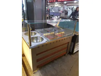 6+2 8 Gözlü Tepsili Model Yemeklik Benmari Tezgahı