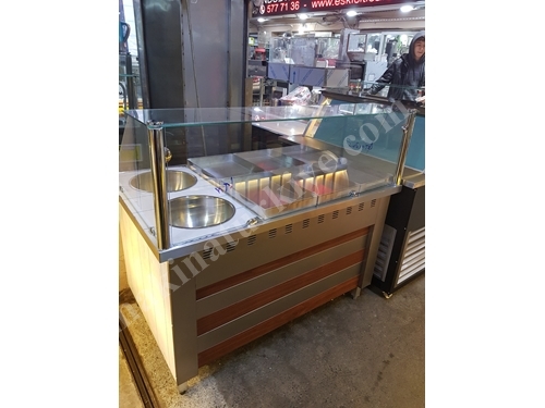 6+2 Compartment (140X85x125 Cm) Food Bain-Marie Counter