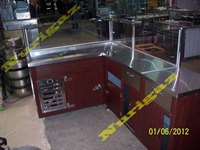 150x150 Cm Refrigerated L Type Raw Meatball Counter - 9