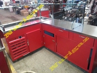 150x150 Cm Refrigerated L Type Raw Meatball Counter - 1