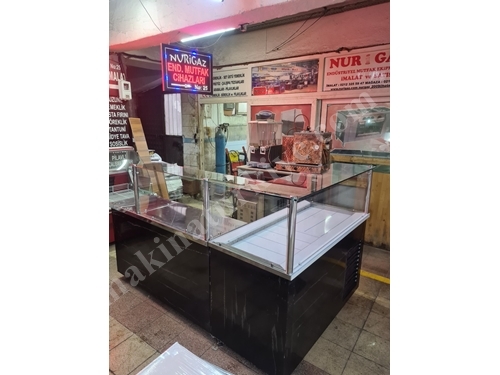 150x150 Cm Refrigerated L Type Raw Meatball Counter