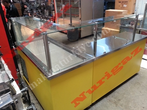 150x150 Cm Refrigerated L Type Raw Meatball Counter