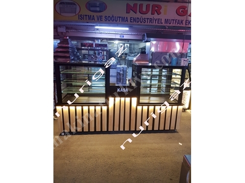 250x70x140 Cm Refrigerated Pastry Display Cabinet
