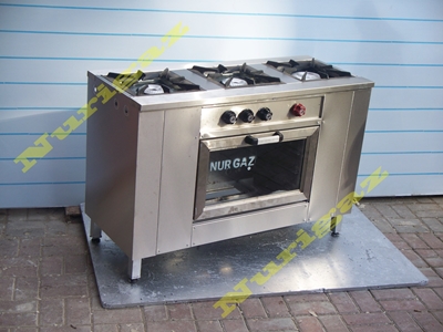 Cuisinière à gaz à four 3 brûleurs 120X50x85cm - 0