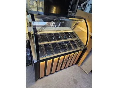 120 Cm 14 Compartment Dome Glass Refrigerated Salad Bar