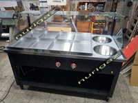 Stainless Steel 10-Tray Luxury Bain Marie Counter - 1