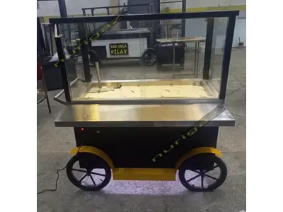 100X60x140 Cm Rice Cart with Storage Tank Below