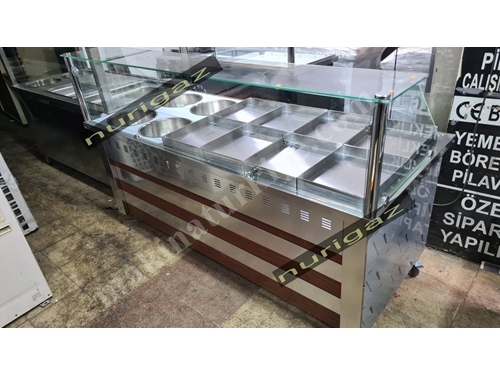 Stainless Steel 200X85x125 Cm 12 Compartment Food Counter