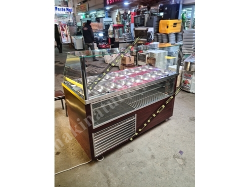 18 Compartment 150X70cm Refrigerated Salatbar Benmari