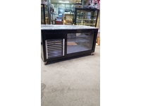 150X75x90cm Stainless Steel Wheeled Wedge Type Kebab Cabinet - 2