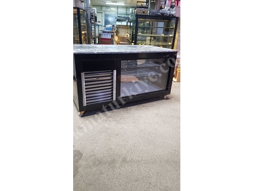150X75x90cm Stainless Steel Wheeled Wedge Type Kebab Cabinet