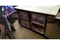 150X75x90cm Stainless Steel Wheeled Wedge Type Kebab Cabinet - 3