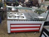 Stainless Steel 165X85x125 Cm 10 Compartment Food Warmer with Tray - 2