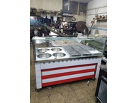 Stainless Steel 165X85x125 Cm 10 Compartment Food Warmer with Tray - 4