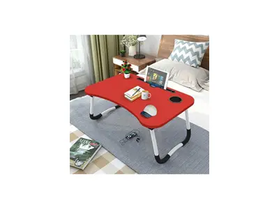 Portable Atlantic Red Color Laptop Table Foldable Work Desk Breakfast Table