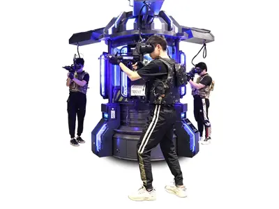 Simulateur de réalité virtuelle 9D pour 3 personnes Jeu de cible